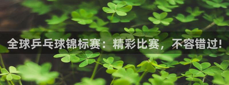 意昂平台：全球乒乓球锦标赛：精彩比赛，不容错过!