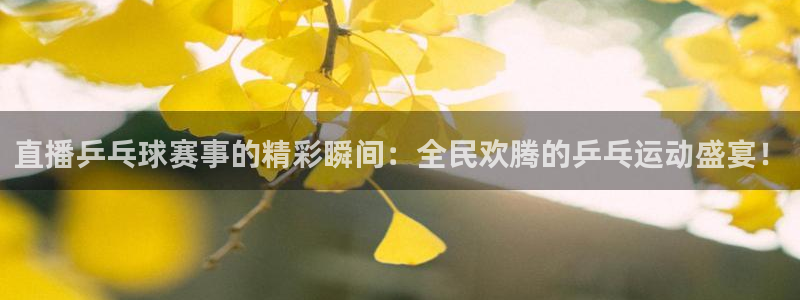 意昂平台官网：直播乒乓球赛事的精彩瞬间：全民欢腾的乒乓运动盛